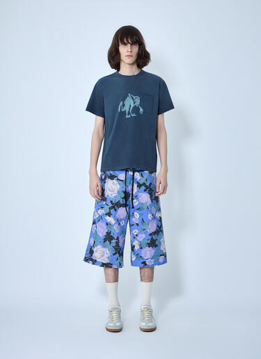 ERL Puke T-Shirt Blue erl0164007