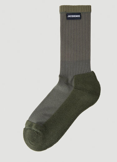 Les Chaussettes A L'Enver Socks Jacquemus Les Chaussettes A L'Enver Socks Khaki jac0151050
