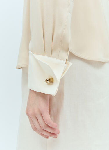 Bow-Tie Silk Shirt Max Mara Bow-Tie Silk Shirt Beige max0255016