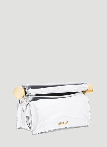 Jacquemus La Pochette Rond Carré Clutch Silver jac0254085