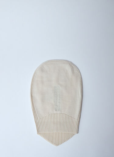 Rick Owens 사다리 패턴 울 발라클라바 베이지 ric0160013