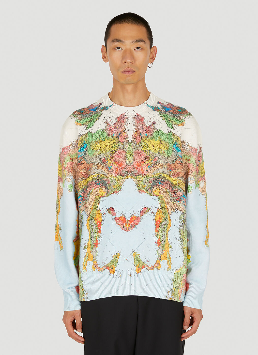 Valentino Map Print Sweatshirt Purple val0149005