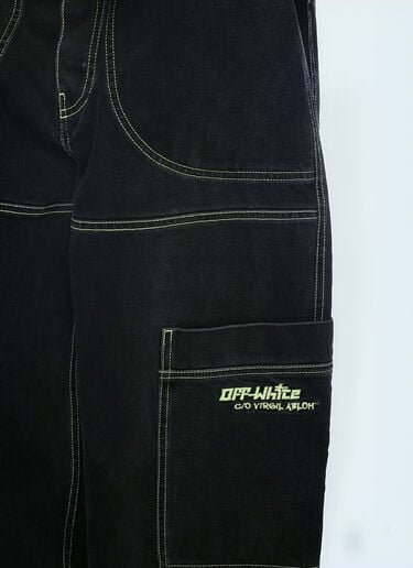 Off-White Irregular Cargo Jeans Black ofw0160096
