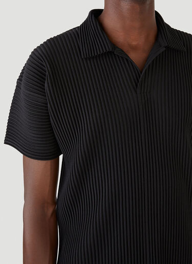 Homme Plissé Issey Miyake Basics Polo Shirt Black hmp0146008