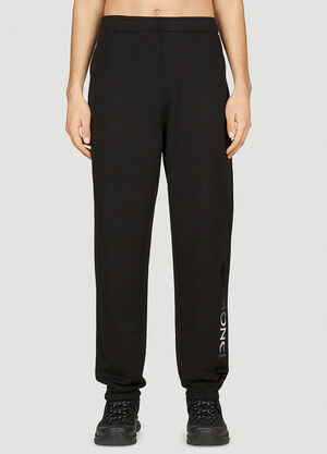 Moncler Logo Print Track Pants Black mon0153030