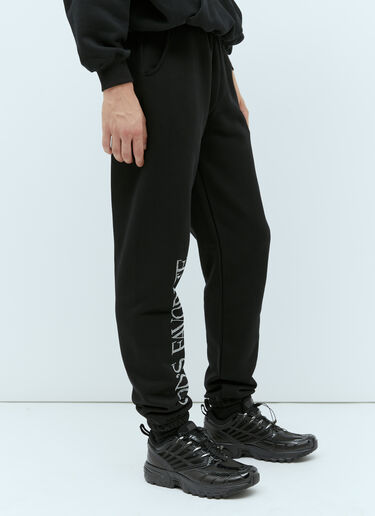 Praying God's Favorite Rhinestone Track Pants Black pry0354008