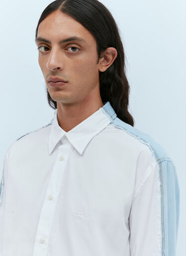 S-Warh Two-Tone Shirt Diesel S-Warh Two-Tone Shirt White dsl0153006