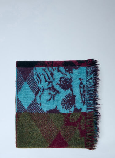 LN-CC® - Dries Van Noten: Mati Wool Scarf - Purple Dries Van Noten Mati Wool Scarf Purple dvn0165020