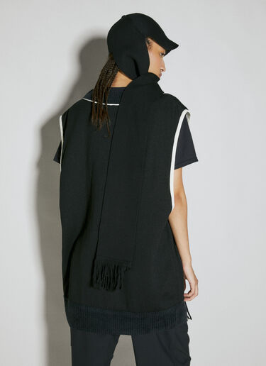 Contrast Logo Baseball Cap With Scarf Y-3 Contrast Logo Baseball Cap With Scarf Black yyy0354036