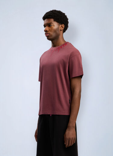 Neck Logo Regular T-Shirt Palm Angels Neck Logo Regular T-Shirt Bordeaux pma0162104