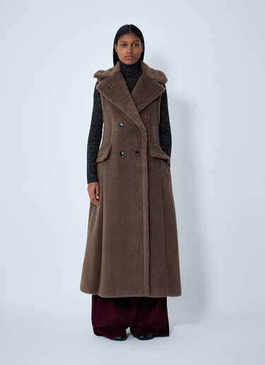 Double-Breasted Gilet Max Mara Double-Breasted Gilet Brown max0262064