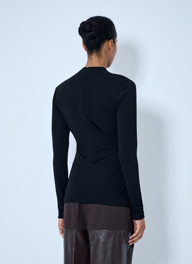 LN-CC® - Bottega Veneta: Twist Detail Long Sleeve Top - Black Bottega Veneta Twist Detail Long Sleeve Top Black bov0264061