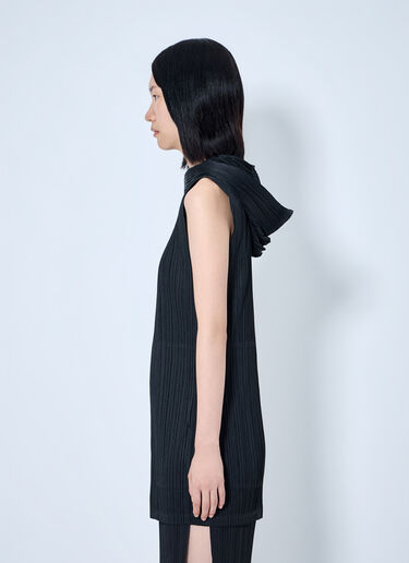 LN-CC® - Pleats Please Issey Miyake: Pleated Zip-Front Sleeveless Tio - Black Pleats Please Issey Miyake Pleated Zip-Front Sleeveless Tio Black plp0265002