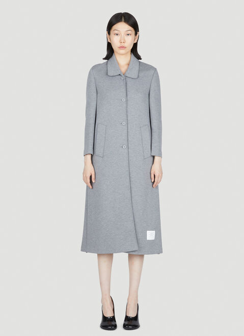 Thom Browne Cotton-Jersey Pea Coat White thb0253021
