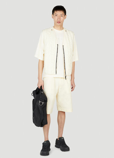 Compass Patch Bermuda Shorts Stone Island Shadow Project Compass Patch Bermuda Shorts Cream shd0152019