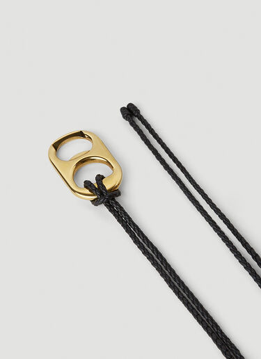 Bottega Veneta Ring Pull Braided Belt Black bov0250040