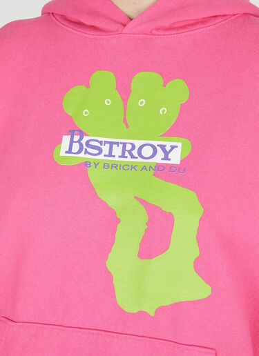 Bstroy Teddy (B).ear Hooded Sweatshirt Pink bst0350011