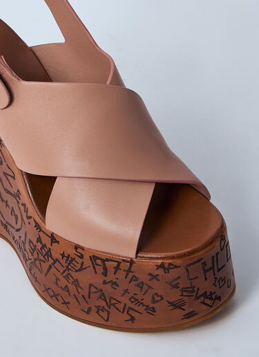 Chloé Maxime Wedge Sandal Pink chl0261025