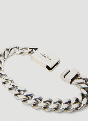 Saint Laurent Curb Chain Bracelet Silver sla0151100