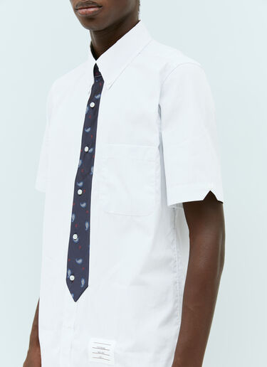 Thom Browne Tie Placket Short Sleeve Shirt White thb0154006