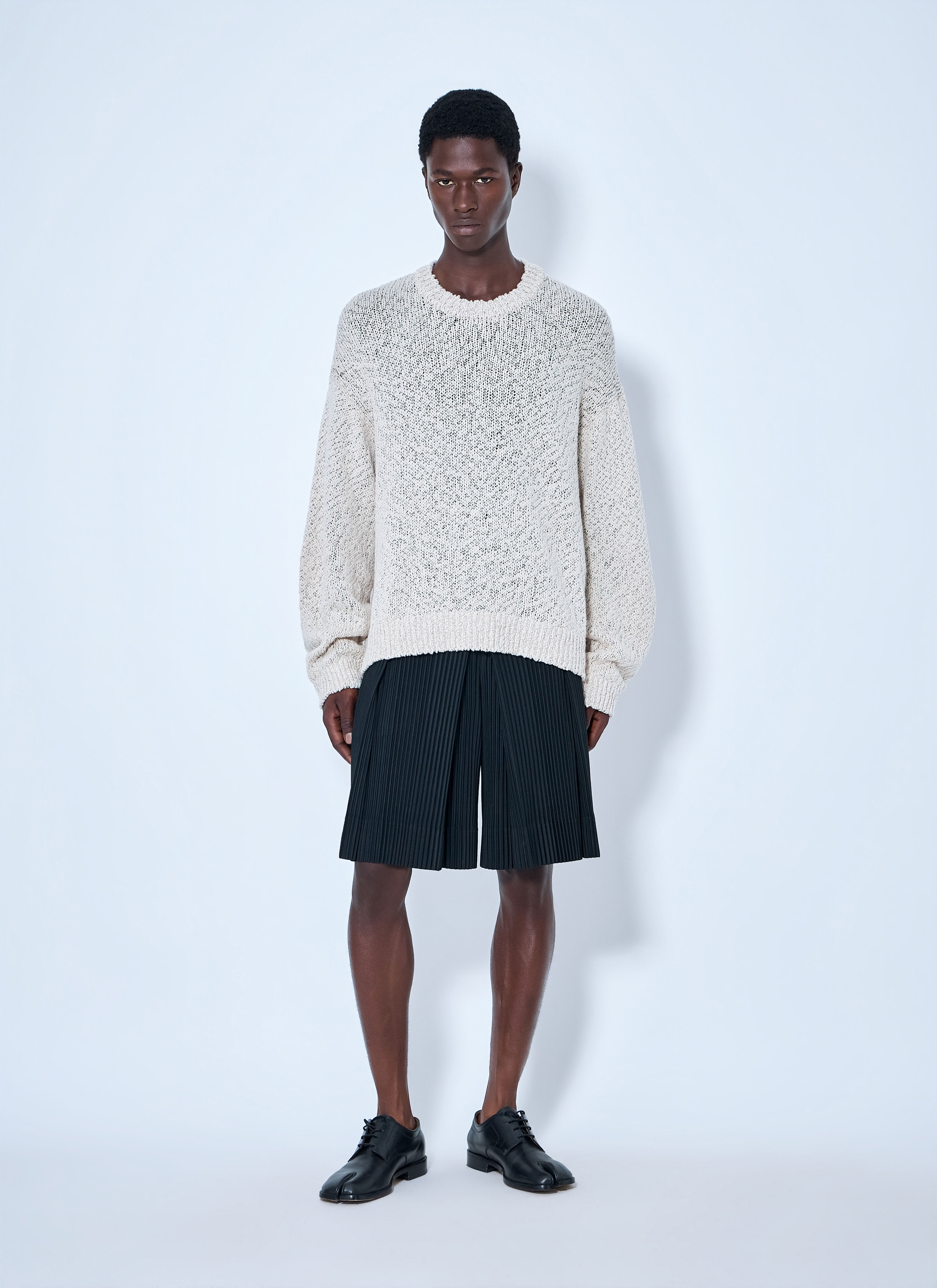 Homme Plissé Issey Miyake Men's' Risotto Knit Top in Beige | LN-CC®