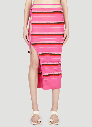 LN-CC® - Jacquemus: La Jupe Maille Concha Skirt - Pink Jacquemus La Jupe Maille Concha Skirt Pink jac0251025
