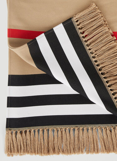 Icon Striped Blanket Burberry Icon Striped Blanket Beige bur0252059