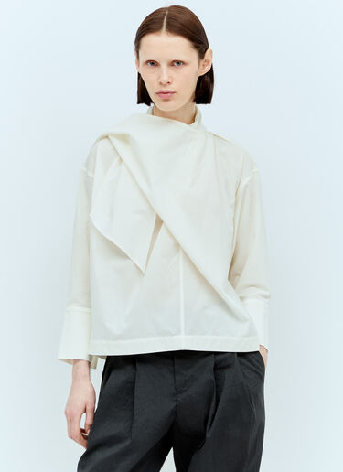 Issey Miyake Cotton Voile Shirt White ism0256003