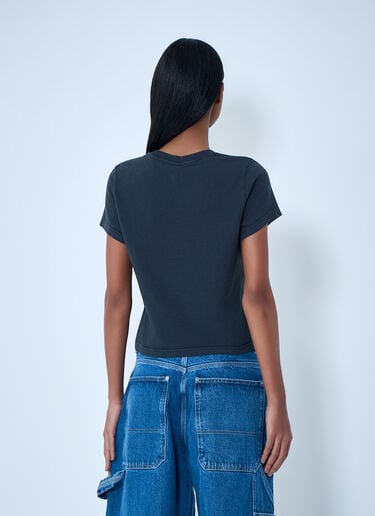 Alexander Wang Cotton Jersey Logo T-Shirt Dark Grey awg0263016