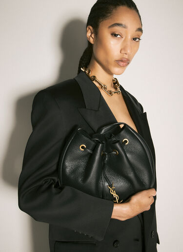 Saint Laurent Paris VII Small Flat Hobo Shoulder Bag Black sla0257104