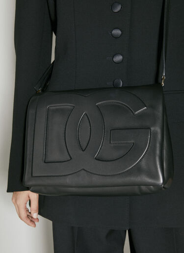 Dolce & Gabbana DG Leather Padded Shoulder Bag Black dol0254026