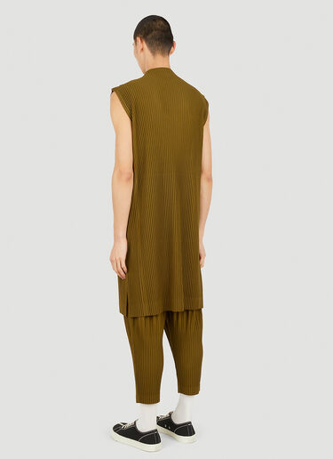 Homme Plissé Issey Miyake 半高领无袖上衣 卡其色 hmp0151007