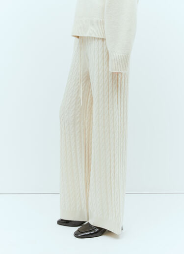 TOTEME Cable Knit Pants Beige tot0255021