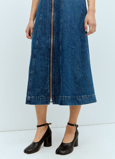 A.P.C. 지퍼 데님 미디 원피스 블루 apc0255010