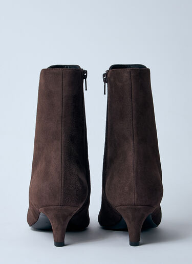 TOTEME Suede Lace-Up Boots Black tot0260017