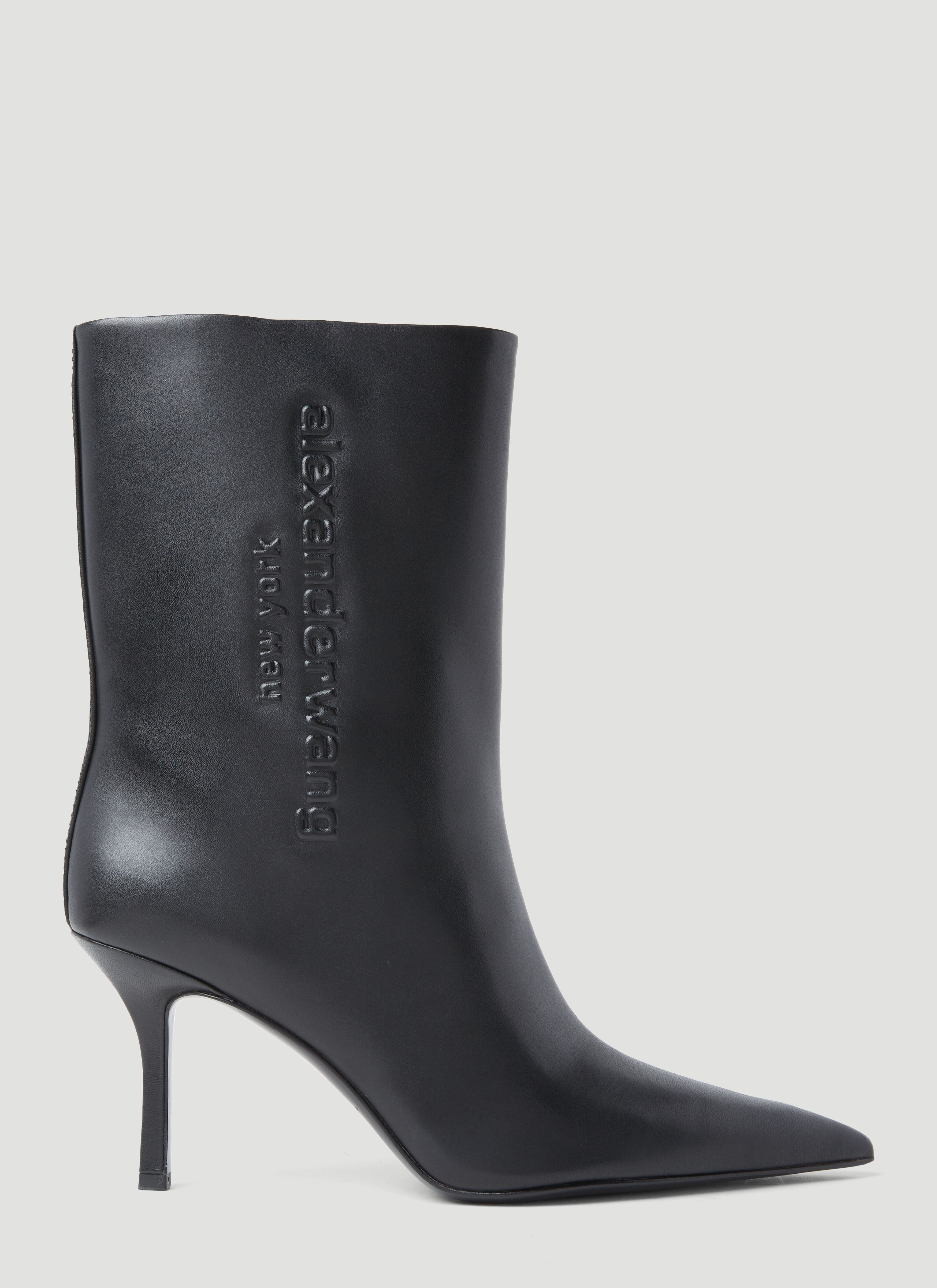 Alexander Wang Delphine Leather Ankle Boots Black awg0249016