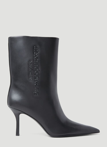 Alexander Wang Delphine Leather Ankle Boots Black awg0254018