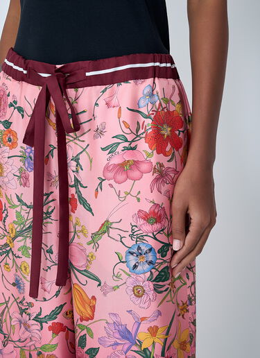 Gucci Printed Silk Pants Pink guc0261116