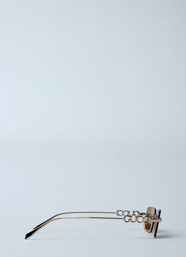 Gucci Rectangle Frame Sunglasses Gold gus0259072