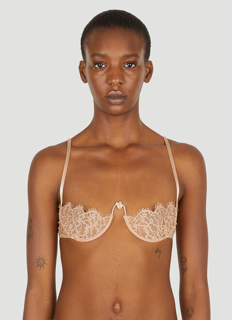 adidas by Stella McCartney Floral Lace Balconette Bra Black asm0251025