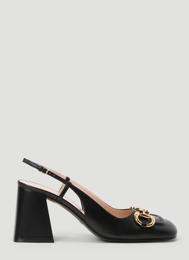 Gucci Horsebit Heeled Pumps Black guc0243046