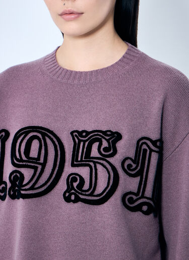 Max Mara Oversized Wool And Cashmere Sweater Purple max0259019