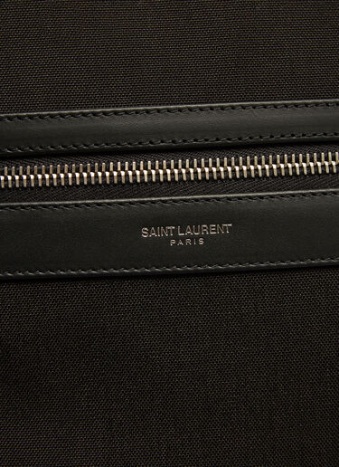 Saint Laurent Canvas Laptop Backpack Black sla0136044