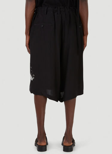 Yohji Yamamoto O-Beroko Print Shorts Black yoy0146006