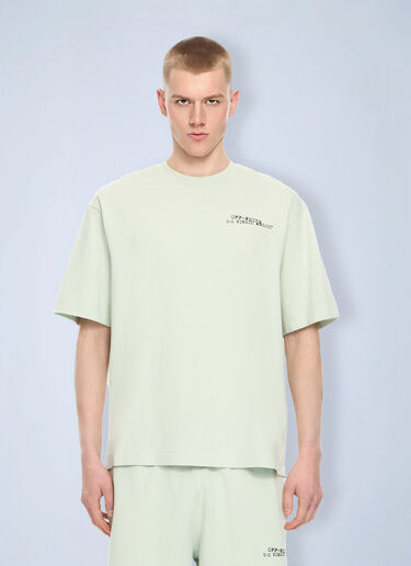 LN-CC® - Off-White: Type Arrow Skate T-shirt - Green Off-White Type Arrow Skate T-shirt Green ofw0164167
