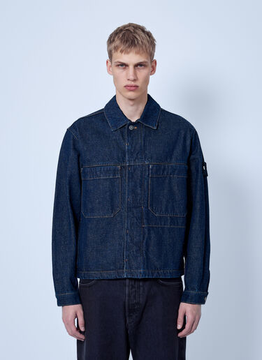 LN-CC® - Stone Island: Denim Shirt Jacket - Blue Stone Island Denim Shirt Jacket Blue sto0165105