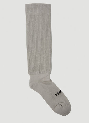 Rick Owens DRKSHDW Logo Intarsia Socks Grey drk0150045