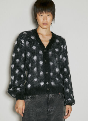 Polka Dot Knit Cardigan Marni Polka Dot Knit Cardigan Black mni0254001