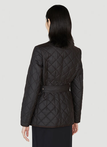 Burberry Belted Quilted Jacket Black bur0251003