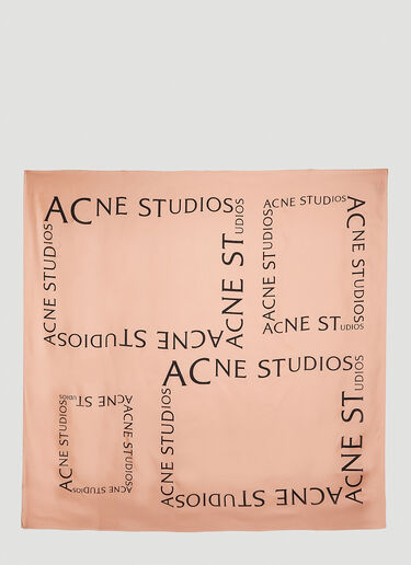 Logo Print Sqaure Scarf Acne Studios Logo Print Sqaure Scarf Pink acn0252077
